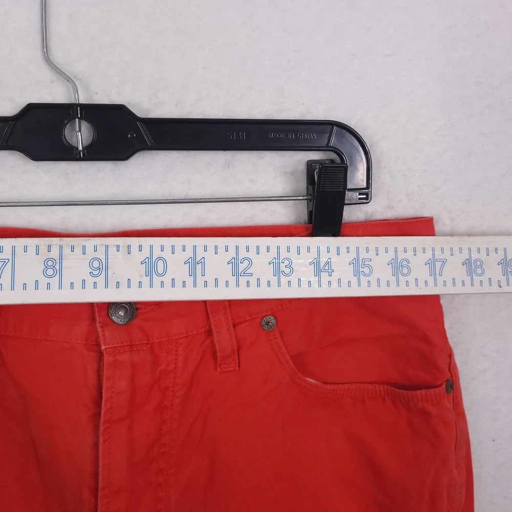 Polo Ralph Lauren Straight Leg Pants Mens 34x30 Orange Cotton Chino Twill Prep